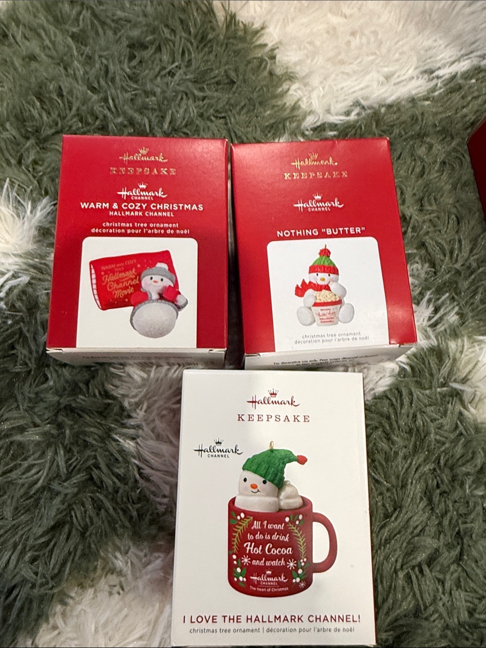 Hallmark Keepsake Snowman Ornaments - Red, White & Green